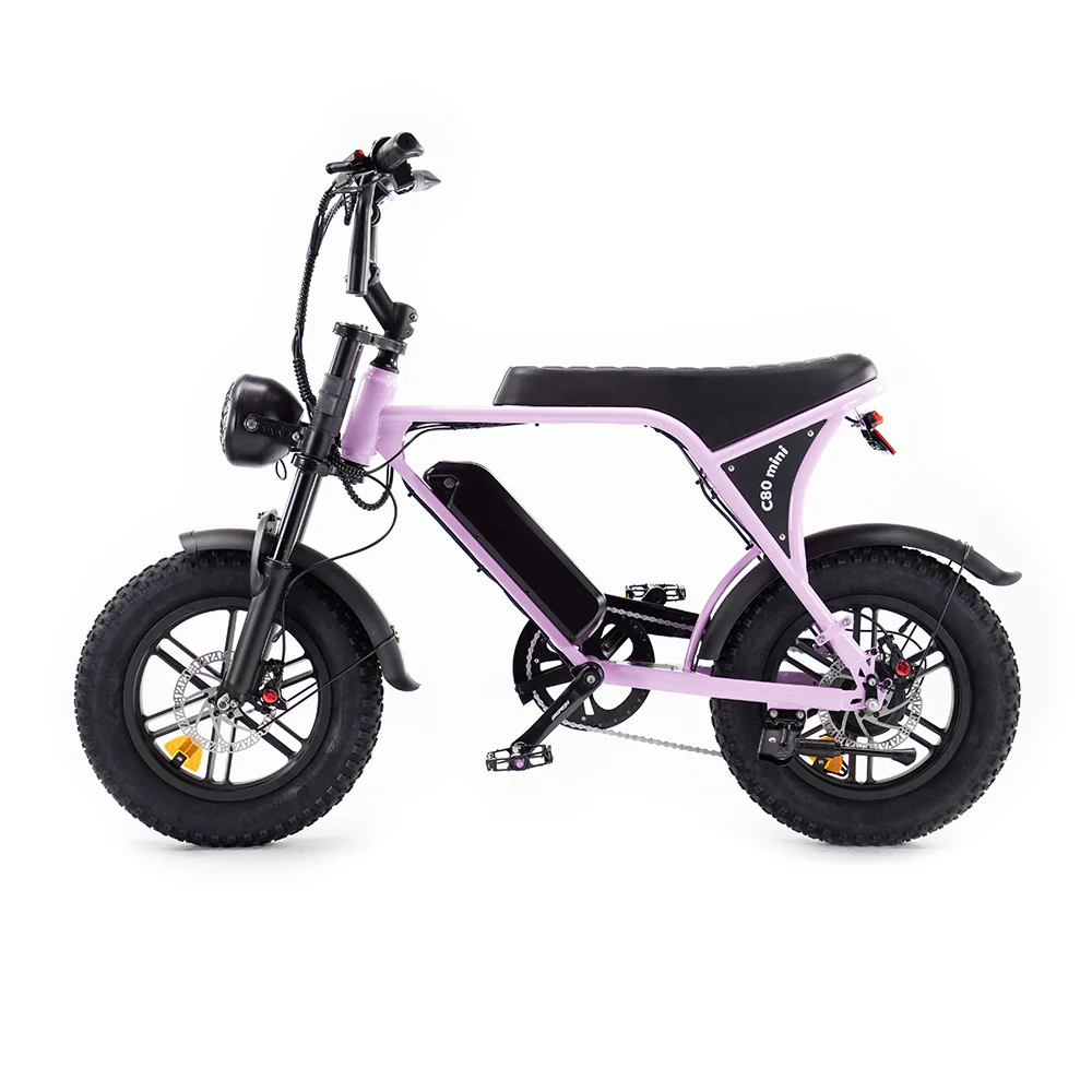 OUXI C80 Mini Roze fatbike - remmen