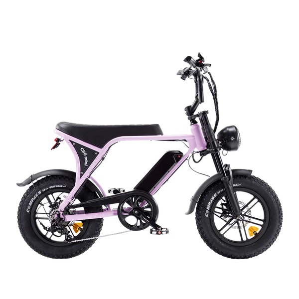 OUXI C80 Mini Roze fatbike - zijaanzicht