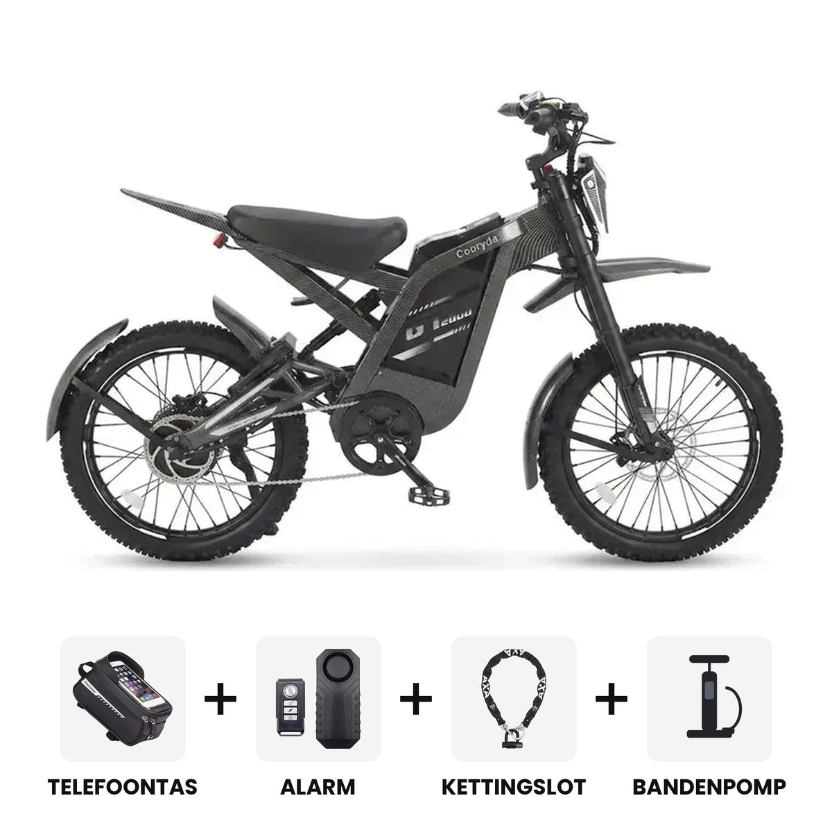OUXI GT-2000 2.0 Special Edition Carbon Fiber fatbike - inclusief accessoires en 3 jaar garantie