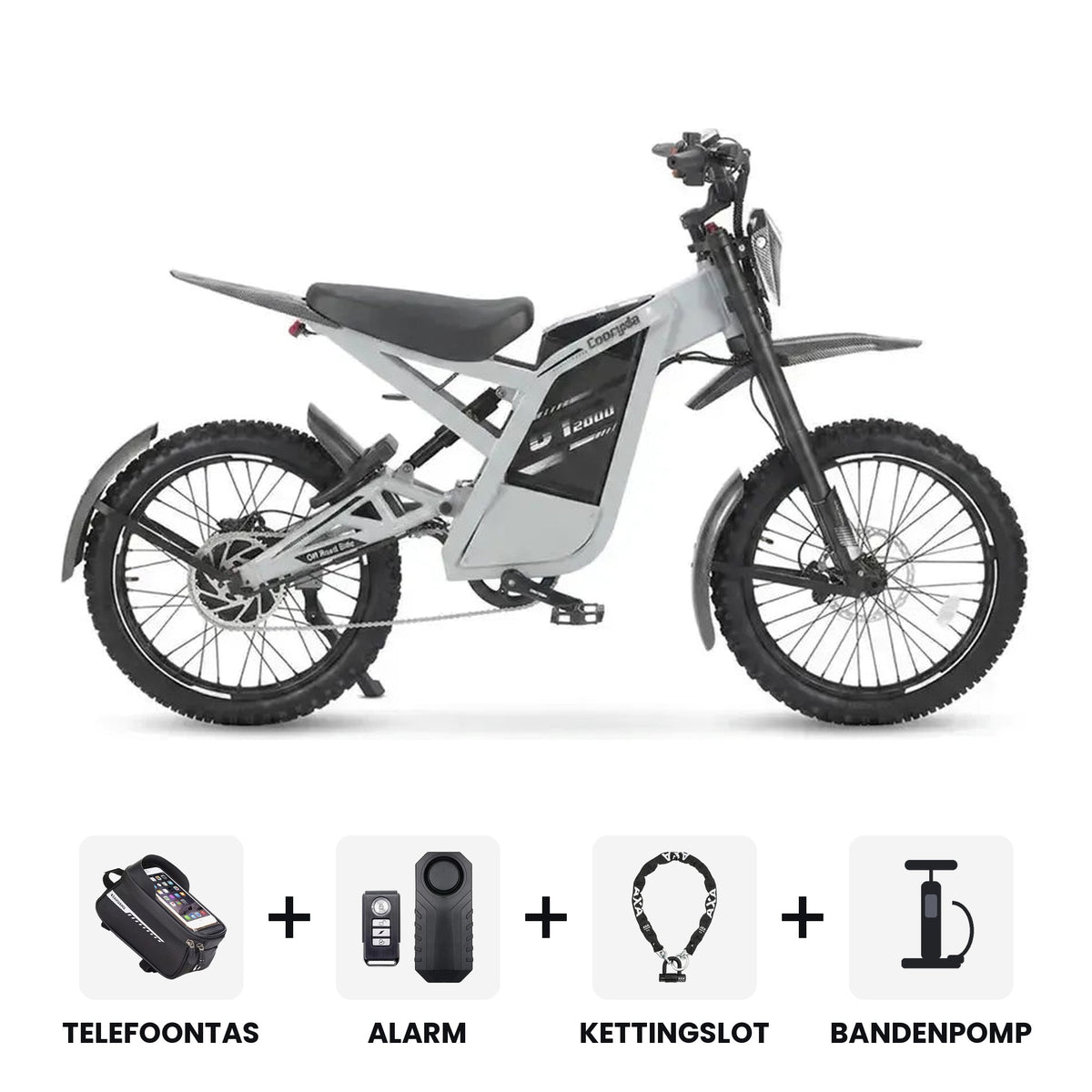 OUXI GT-2000 2.0 Special Edition Grijs fatbike - inclusief accessoires en 3 jaar garantie