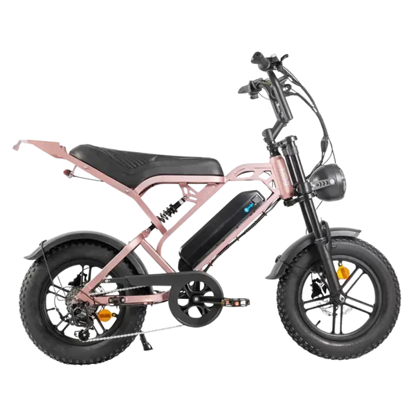 V20 Pro Mini Rosé goud fatbike - zijaanzicht