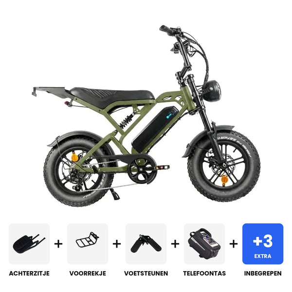 V20 Pro Mini Special Edition Groen fatbike - inclusief accessoires en 3 jaar garantie