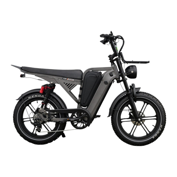 V20 Sport Nardo grijs fatbike - zijaanzicht