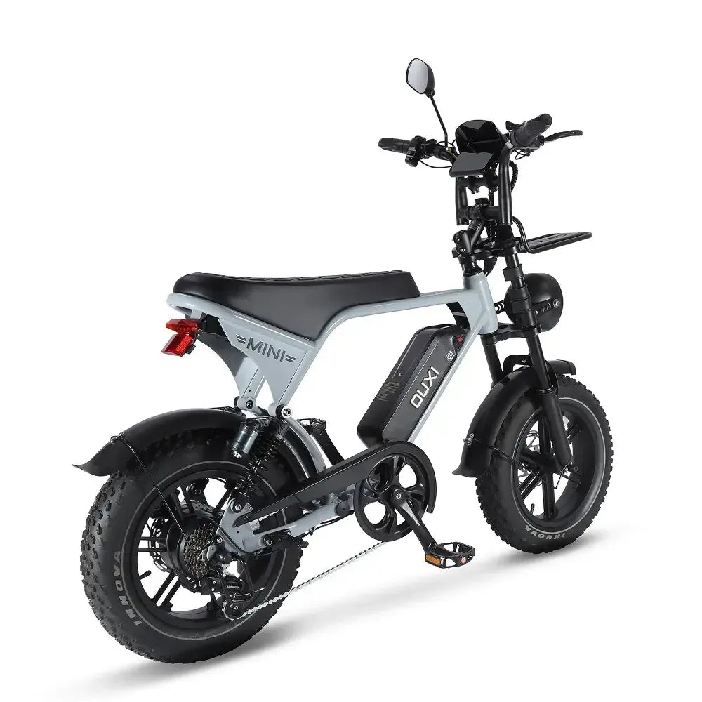 OUXI V8 Ultra Mini Lichtgrijs fatbike - foto 4