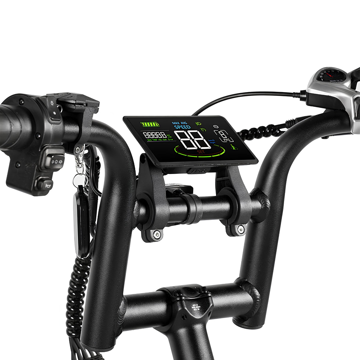 V20 Pro Special Edition Zwart fatbike met accessoires - display