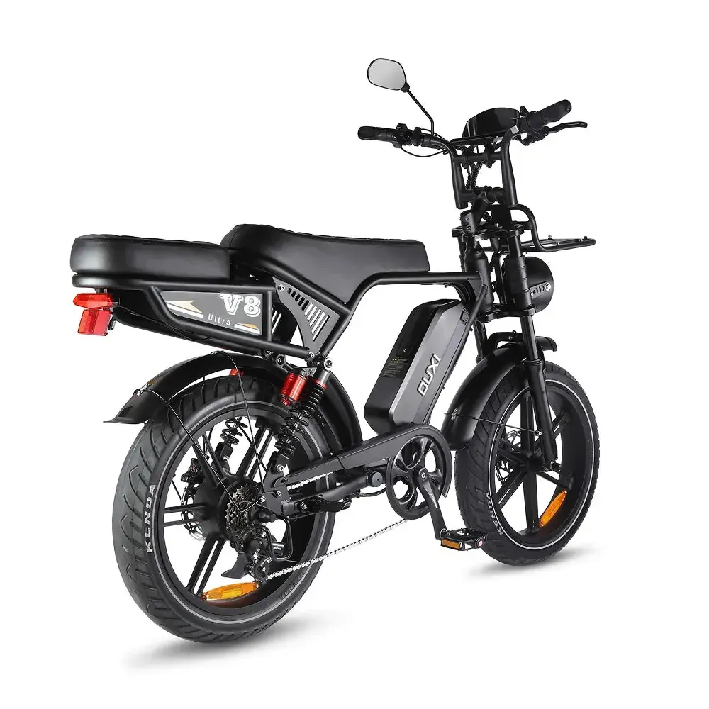 OUXI V8 Ultra Zwart fatbike - achterkant