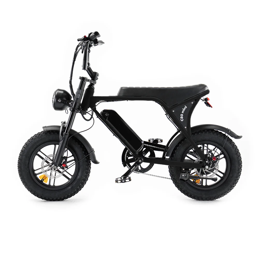 OUXI C80 Mini Zwart fatbike - remmen