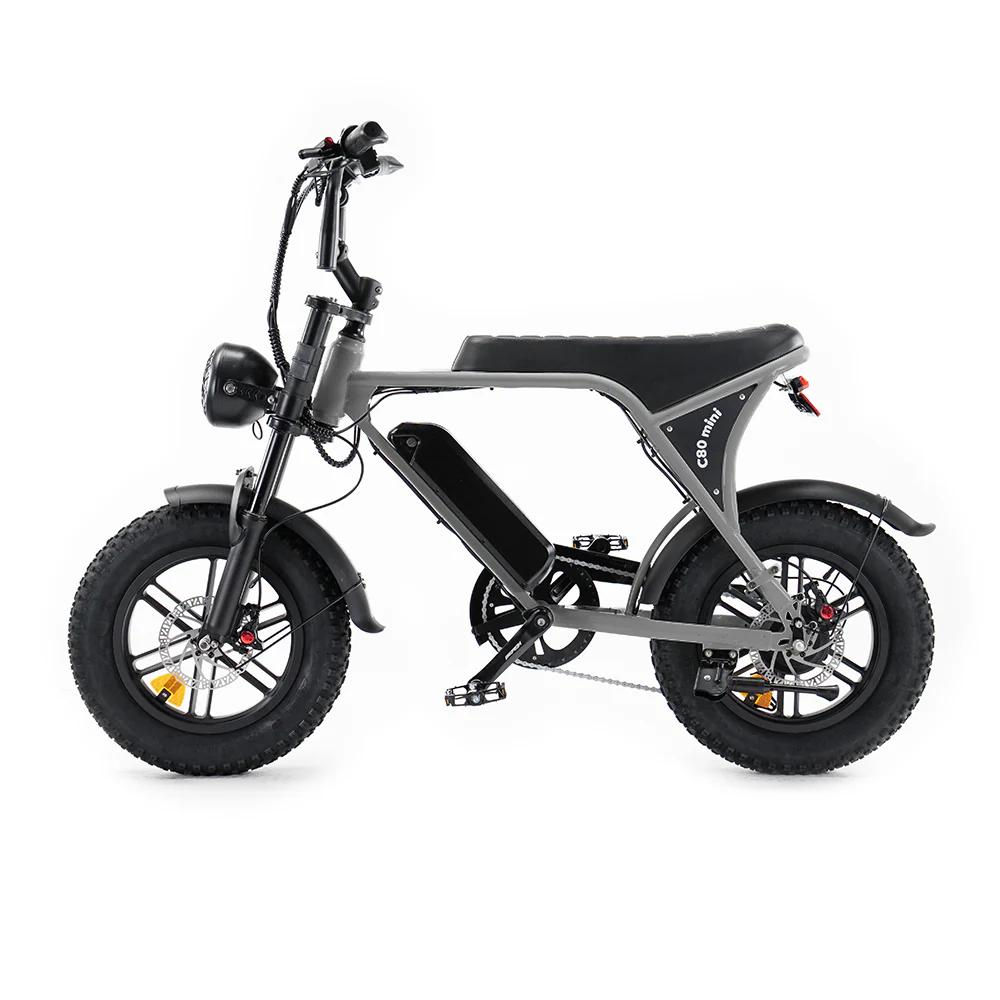 OUXI C80 Mini Grijs fatbike - remmen