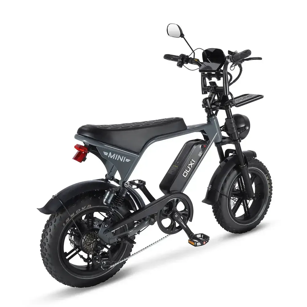 OUXI V8 Ultra Mini Grijs fatbike - foto 4