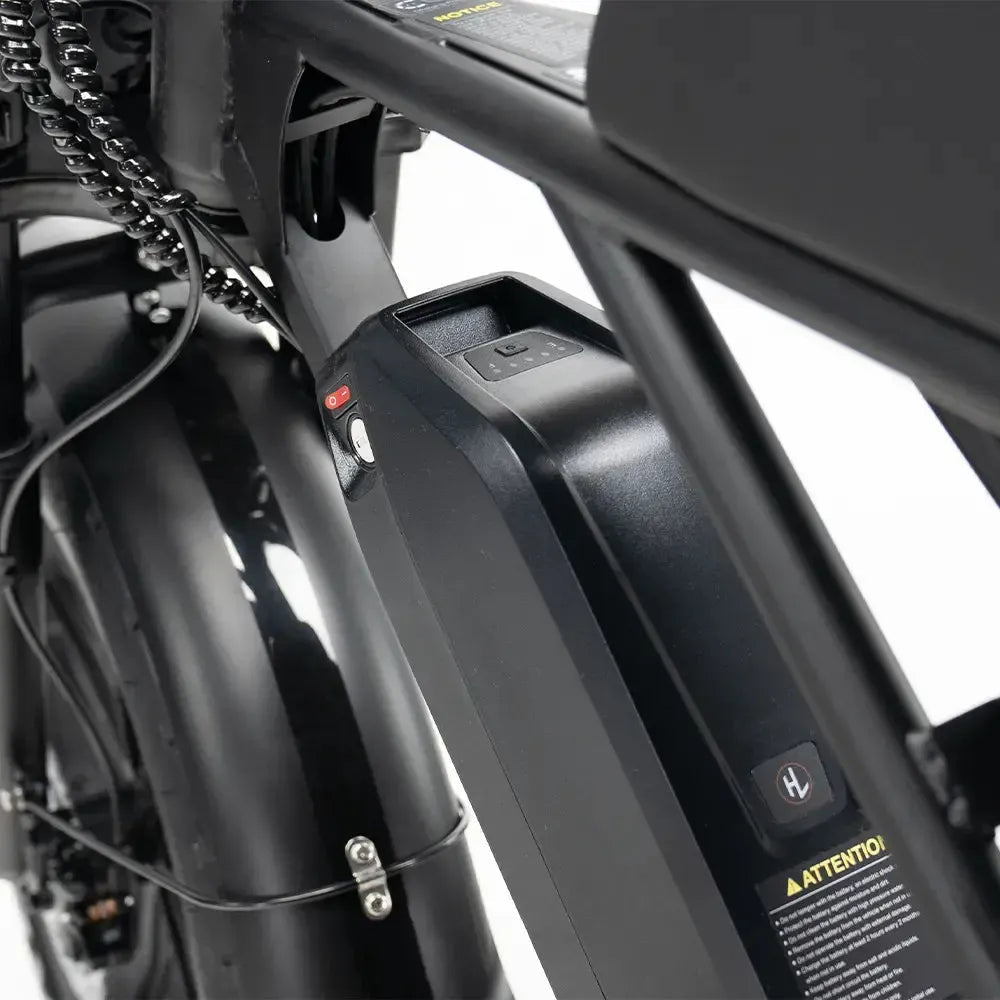 OUXI H9 Zwart fatbike - accu