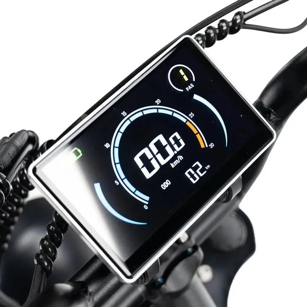 OUXI V8 Max dubbele accu Zwart fatbike - display