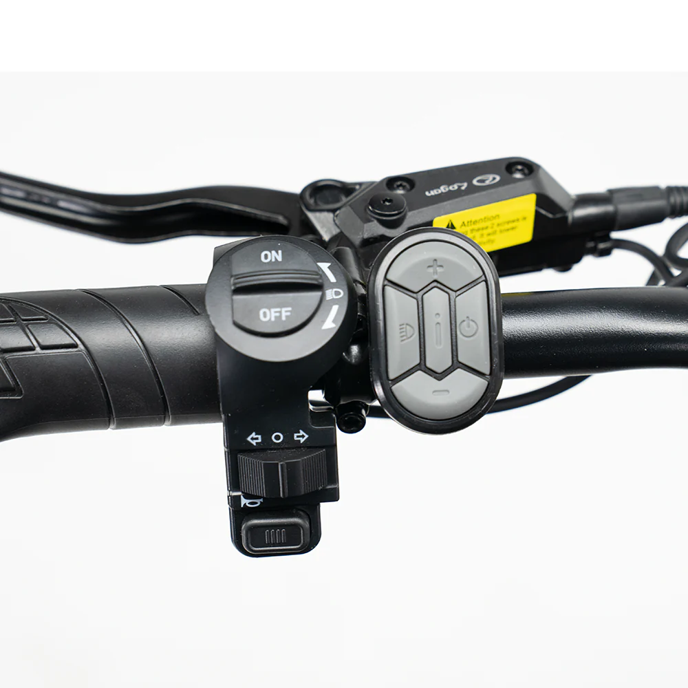 OUXI V8 Special Edition Zwart fatbike met accessoires - schakelaar