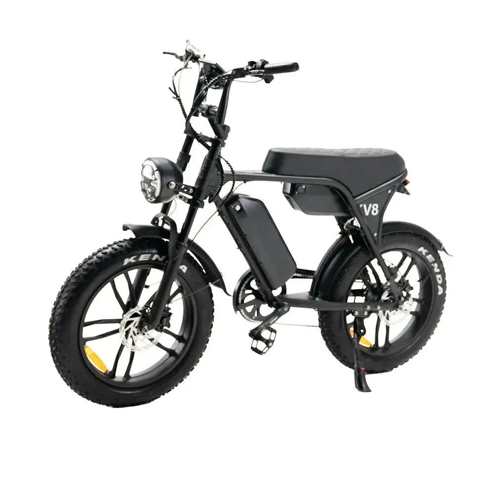 OUXI V8 Max dubbele accu Zwart fatbike - zijkant