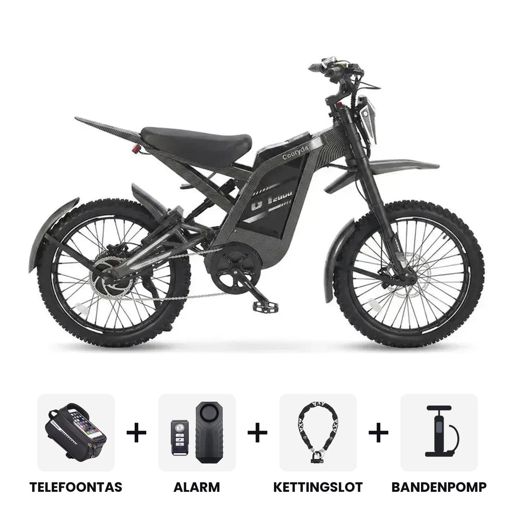 OUXI GT-2000 2.0 Special Edition Carbon Fiber fatbike - inclusief accessoires en 3 jaar garantie