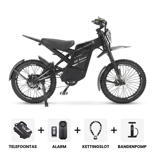 OUXI GT-2000 2.0 Special Edition Zwart fatbike - inclusief accessoires en 3 jaar garantie