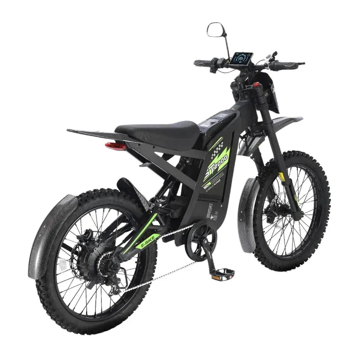 OUXI GT-2000 Groen fatbike - schuin achteraanzicht