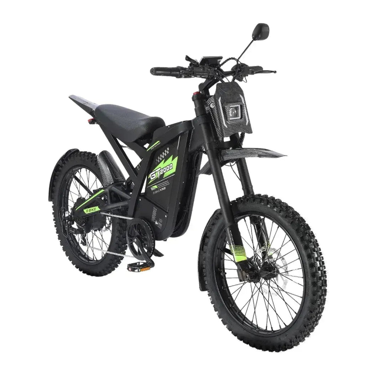 OUXI GT-2000 Groen fatbike - schuin vooraanzicht