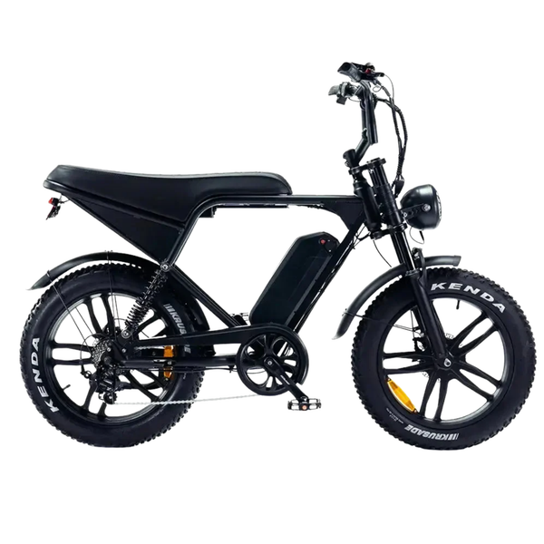 OUXI V8 Pro 24 inch Zwart fatbike - zijaanzicht
