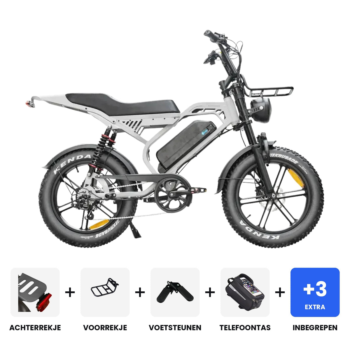 S20 Pro Special Edition Nardo grijs fatbike - inclusief accessoires