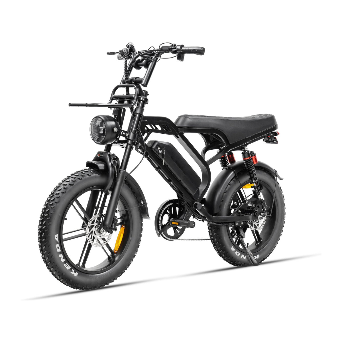 V20 Limited Zwart fatbike - schuin voor rechts