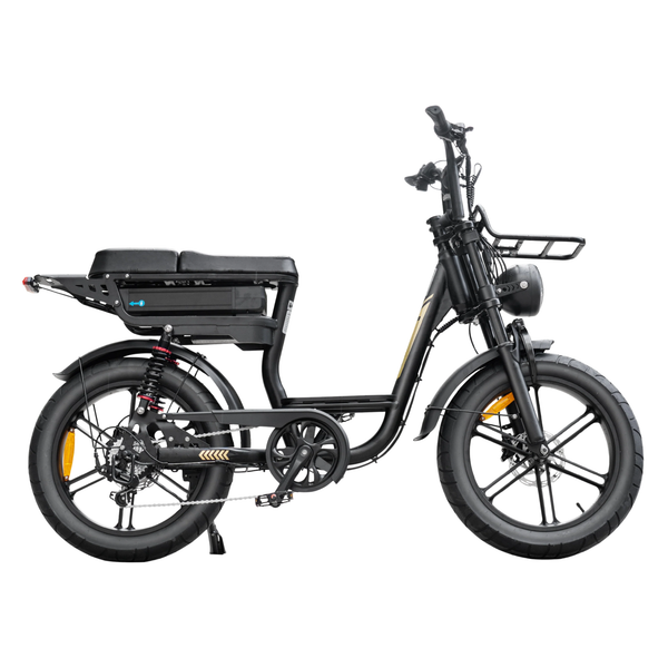 V20 Pro Comfort Zwart fatbike - zijaanzicht