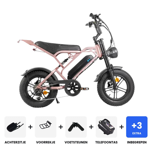 V20 Pro Mini Special Edition Rosé goud fatbike - inclusief accessoires en 3 jaar garantie