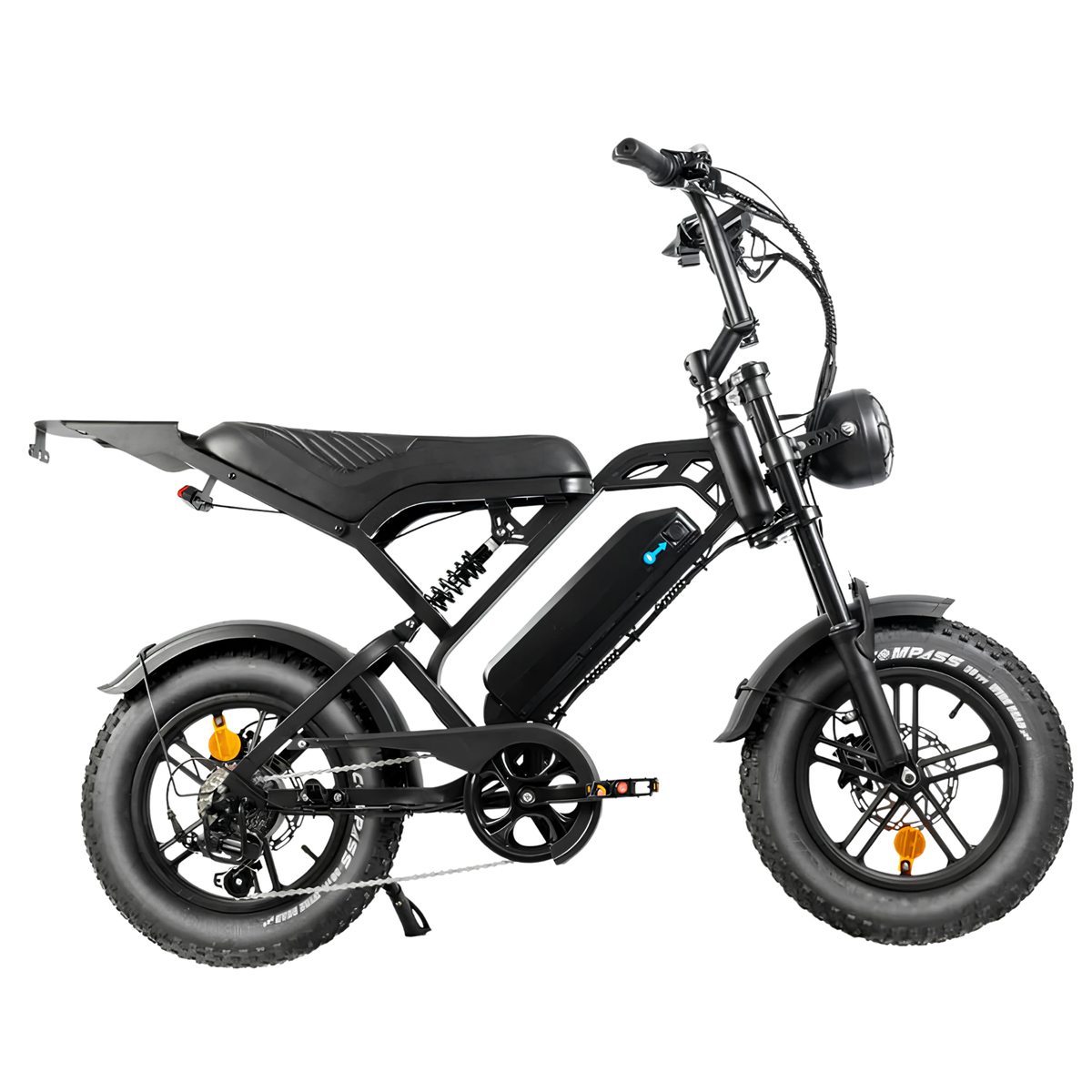 V20 Pro Mini Zwart fatbike - zijaanzicht