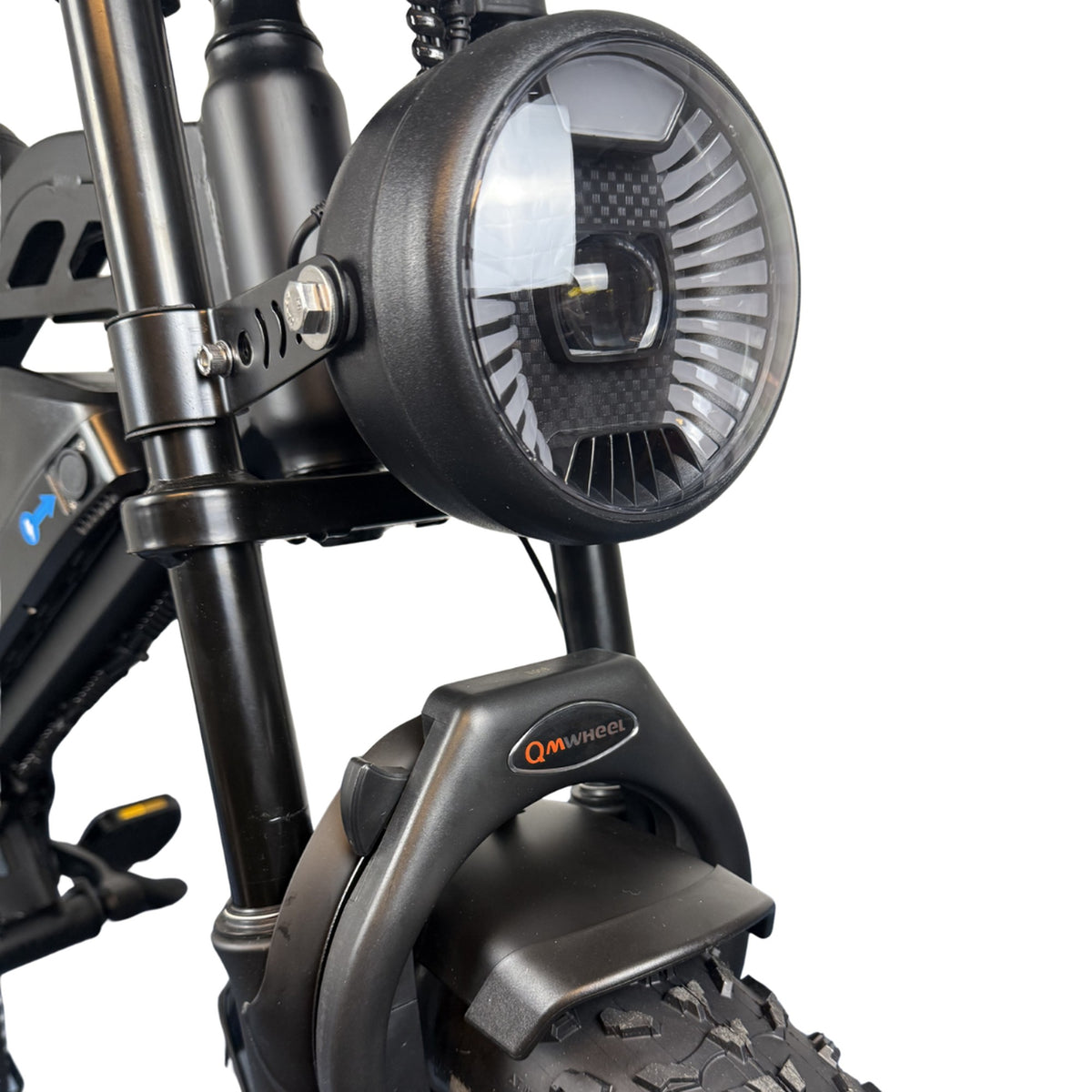 V20 Sport Donkergrijs fatbike - koplamp