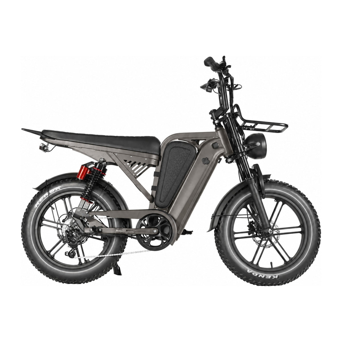 V20 Sport Donkergrijs fatbike - zijaanzicht