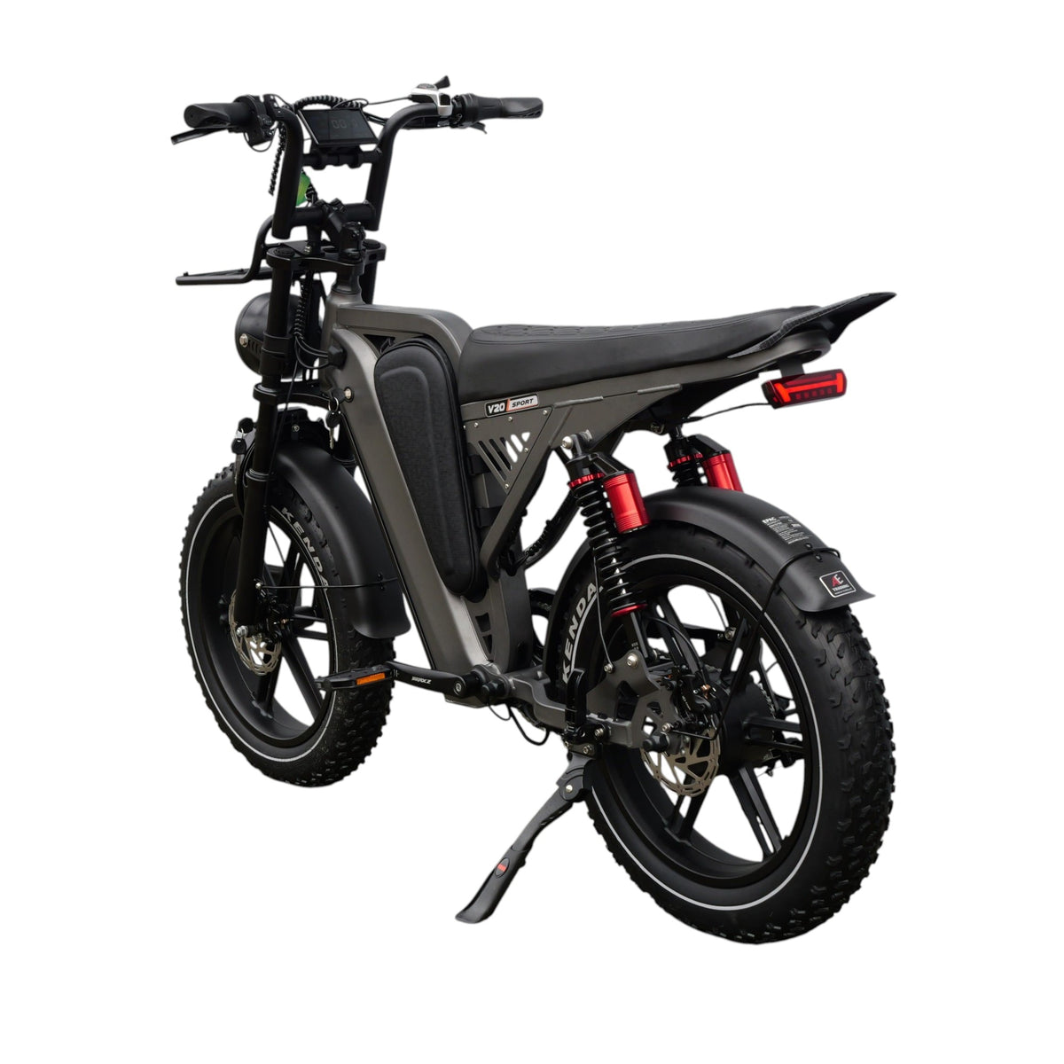 V20 Sport Nardo grijs fatbike - achterkant