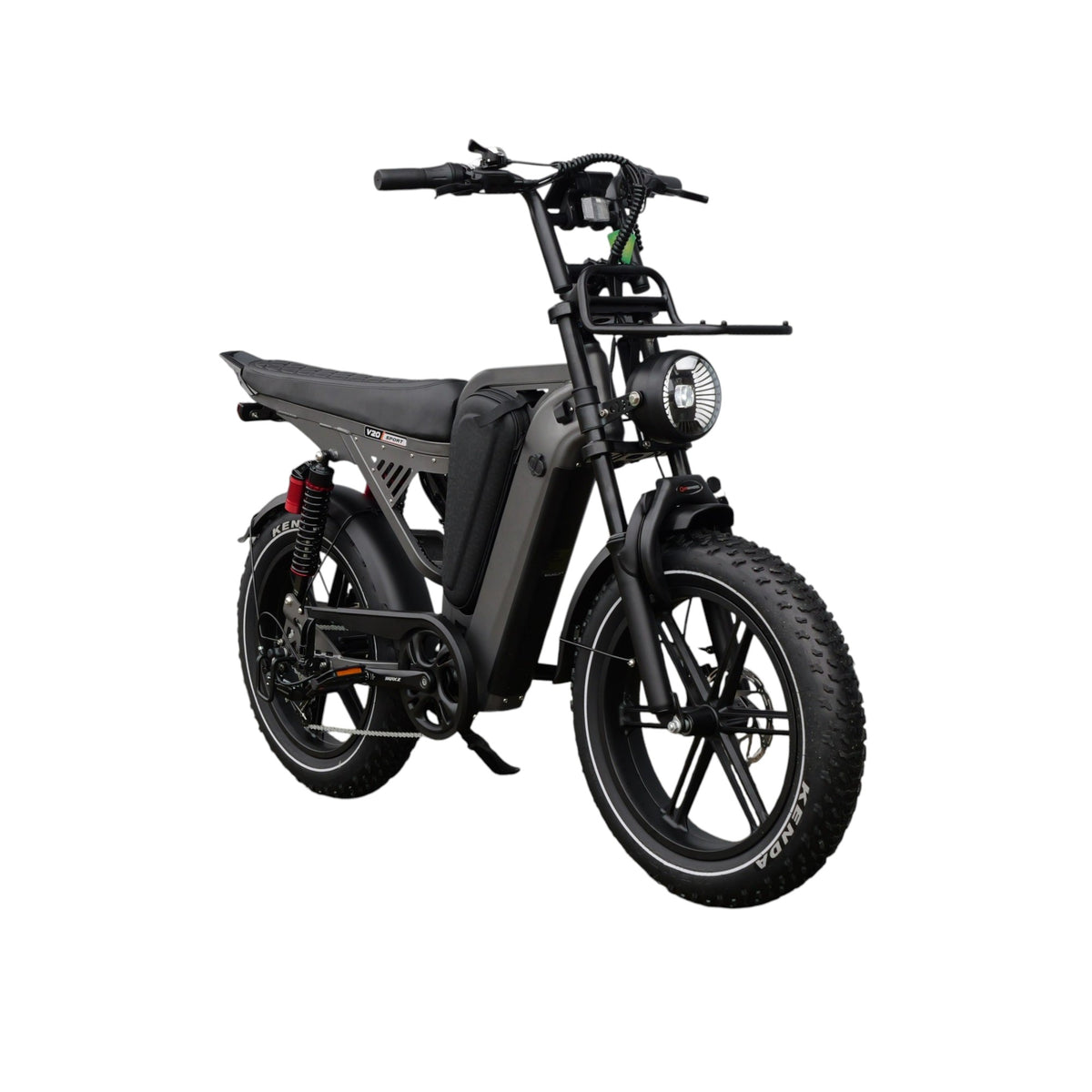 V20 Sport Nardo grijs fatbike - schuin voor