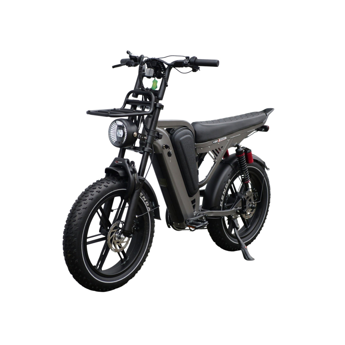V20 Sport Nardo grijs fatbike - voorkant
