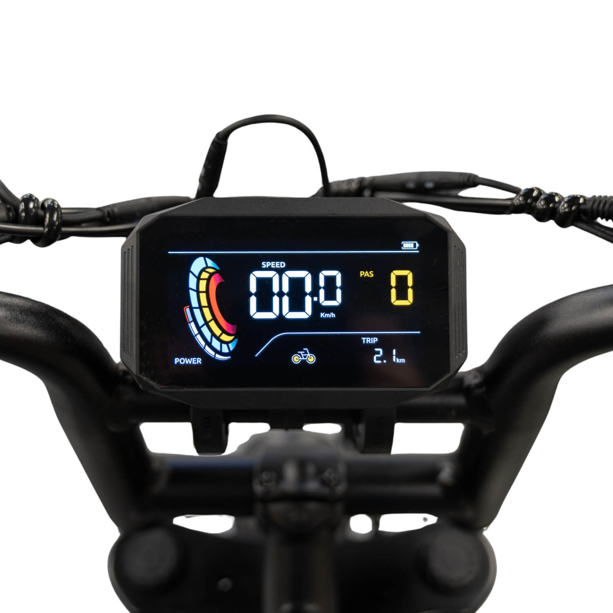 V20 Pro Mini Zwart fatbike - display
